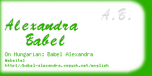 alexandra babel business card